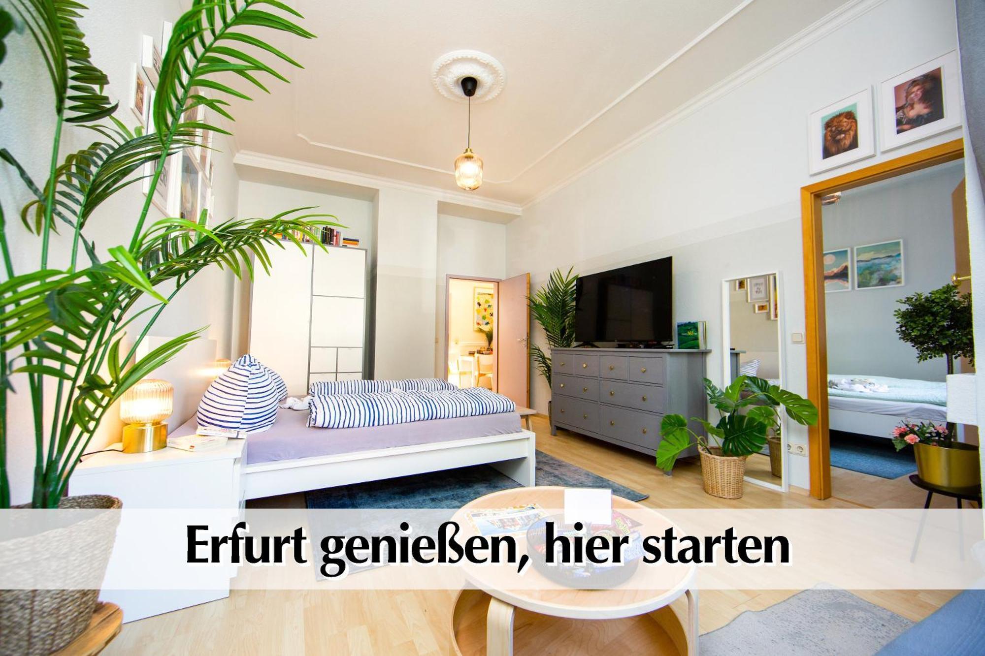 12 Fewos Im Jugendstilhaus Mit Aufzug, Terrasse, Kingsize-Bett, Smart-Tv, Etc Erfurt Phòng bức ảnh
